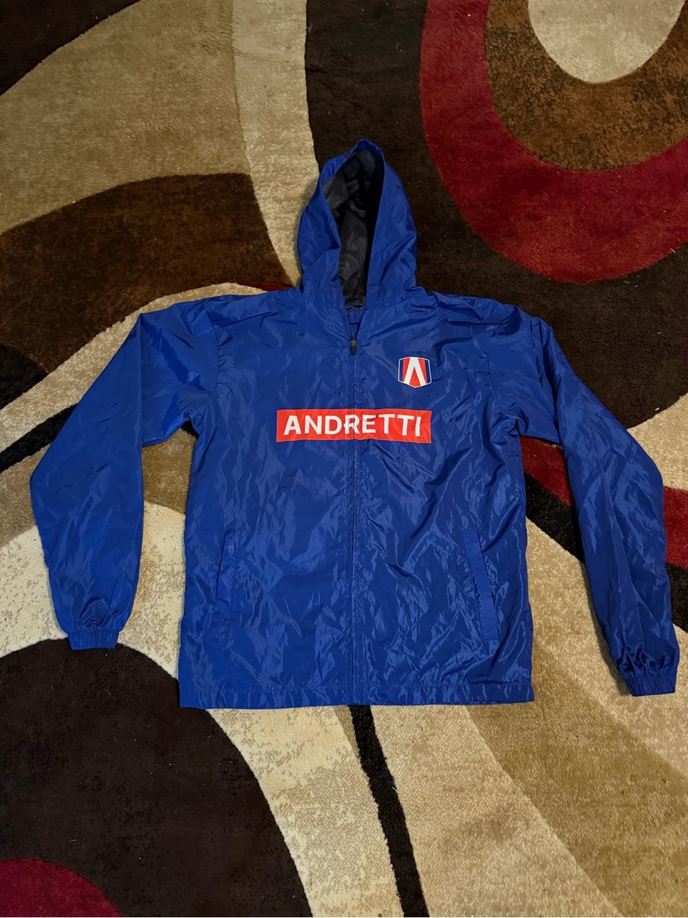 Andretti Blue Windbreaker Jacket with Hood Andretti racing size M